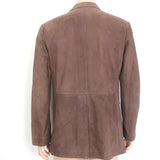 Malo Suede Blazer Brown Size 52 Two-Button Jacket