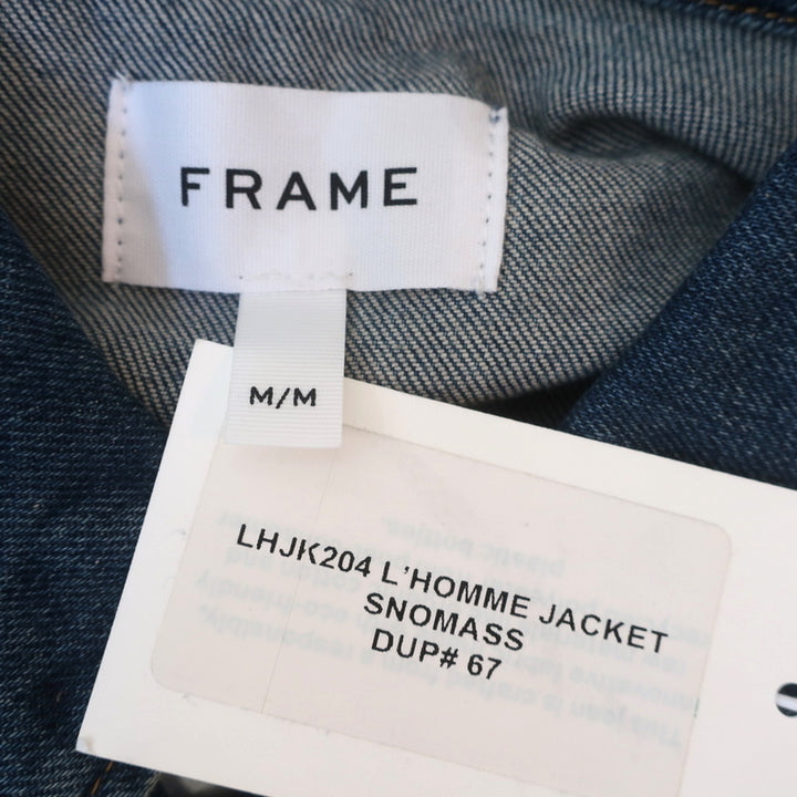 FRAME Jean Jacket Snomass Blue Stretch Denim Size Medium NEW