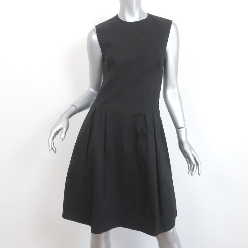Ralph Lauren Blue Label Sleeveless Dress Black Pleated Stretch Cotton Celebrity Owned Ralph Lauren Blue Label Sleeveless Dress Black Pleated Stretch Cotton Celebrity Owned