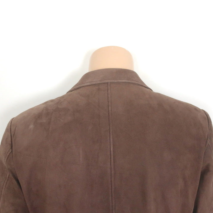 Malo Suede Blazer Brown Size 52 Two-Button Jacket