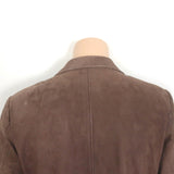 Malo Suede Blazer Brown Size 52 Two-Button Jacket