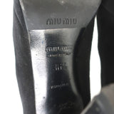 Miu Miu Platform Pumps Black Suede Size 36.5