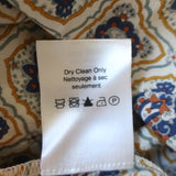 Veronica Beard Ruffle Shirt Quarry Medallion Print Silk Size 2 Long Sleeve Top