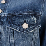 AMO Lola Raw Hem Jean Jacket Treasured Denim Size Large