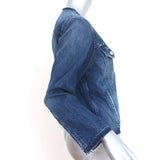 AMO Lola Raw Hem Jean Jacket Treasured Denim Size Large
