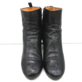 Isabel Marant Etoile Ankle Boots Drew Black Leather Size 37 Wood Heel Booties