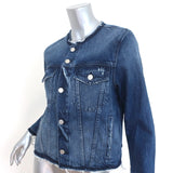 AMO Lola Raw Hem Jean Jacket Treasured Denim Size Large