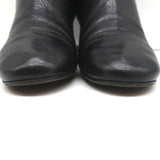 Isabel Marant Etoile Ankle Boots Drew Black Leather Size 37 Wood Heel Booties