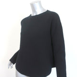 Helmut Lang Cashmere Sweater Black Textured Knit Size Small Crewneck Pullover