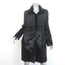 Etro Coat Black Beaded Taffeta & Goat Fur Size 44 Snap-Front Jacket