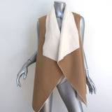 Splendid Faux Sherpa Vest Keane Camel/Cream Size Small