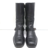 Gucci Mid-Calf Motorcycle Boots Black Leather Size 6