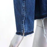AMO Lola Raw Hem Jean Jacket Treasured Denim Size Large