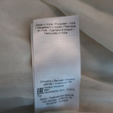 GANNI Blouse Ecru Floral Print Pleated Georgette Size 36 V-Neck Top