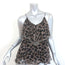 Rebecca Taylor Ruffle Tank Top Brown Leopard Print Silk Size 4