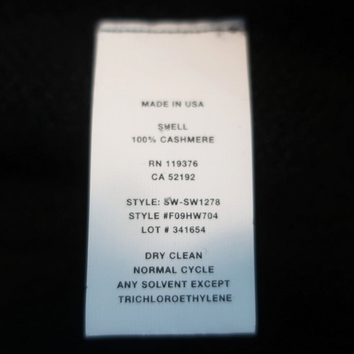 Helmut Lang Cashmere Sweater Black Textured Knit Size Small Crewneck Pullover