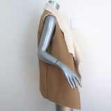 Splendid Faux Sherpa Vest Keane Camel/Cream Size Small