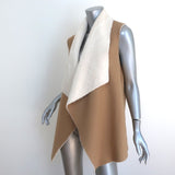 Splendid Faux Sherpa Vest Keane Camel/Cream Size Small