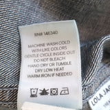 AMO Lola Raw Hem Jean Jacket Treasured Denim Size Large