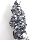 L'Agence Cromwell Camo Military Jacket Gray Stretch Cotton Size Extra Small