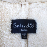 Splendid Faux Sherpa Vest Keane Camel/Cream Size Small