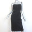 D&G Dolce & Gabbana Bustier Dress Black Pleated Stretch Silk Size 44
