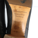 Isabel Marant Etoile Ankle Boots Drew Black Leather Size 37 Wood Heel Booties