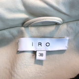 IRO Han Leather Biker Jacket Cream Size 38 Moto Jacket