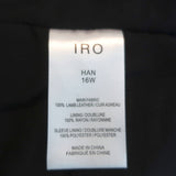 IRO Han Leather Biker Jacket Cream Size 38 Moto Jacket