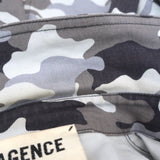 L'Agence Cromwell Camo Military Jacket Gray Stretch Cotton Size Extra Small
