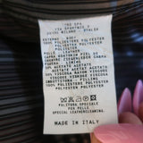 Etro Coat Black Beaded Taffeta & Goat Fur Size 44 Snap-Front Jacket