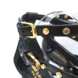 Saint Laurent Studded Sandals Jerry Black Leather Size 39 Strappy Heels NEW