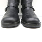 Gucci Mid-Calf Motorcycle Boots Black Leather Size 6