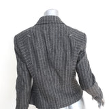 Escada Pinstripe Blazer Gray Size 40 Two-Button Jacket
