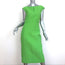 Rachel Comey Dress Leonard Lime Cotton-Blend Size 6 Cap Sleeve Midi