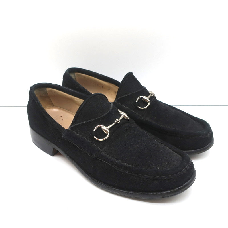 Gucci Horsebit Loafers Black Suede Size – Owned