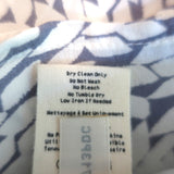 L'Agence Jane Camisole White/Steel Blue Printed Silk Size Small V-Neck Tank Top