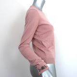 No. 21 Beaded Cuff Sweater Dolores Blush Knit Size 38 Crewneck Pullover