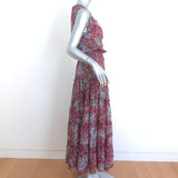 MISA Sleeveless Maxi Dress Hollen Floral Print Chiffon Size Extra Small NEW