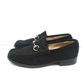 Gucci Horsebit Loafers Black Suede Size 7