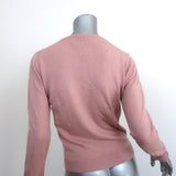 No. 21 Beaded Cuff Sweater Dolores Blush Knit Size 38 Crewneck Pullover