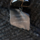 Isabel Marant Draped Jacket Black Leather-Trim Wool Boucle Size 0