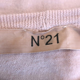 No. 21 Beaded Cuff Sweater Dolores Blush Knit Size 38 Crewneck Pullover