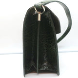 Puruti Alligator Shoulder Bag Dark Green Small Flap Bag