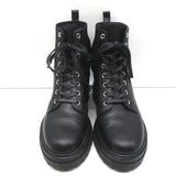 Gianvito Rossi Black Leather Size 38.5 Lace-Up Ankle Boots