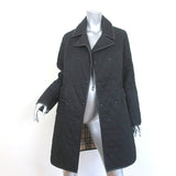 Burberry London Quilted Double Breasted Coat Black Size Small