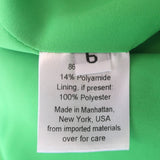 Rachel Comey Dress Leonard Lime Cotton-Blend Size 6 Cap Sleeve Midi