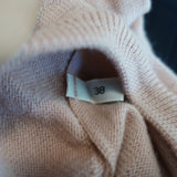 No. 21 Beaded Cuff Sweater Dolores Blush Knit Size 38 Crewneck Pullover