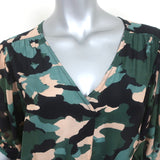 Velvet by Graham & Spencer Dress Saskia Camo Print Crepe Size Medium NEW