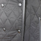 Burberry London Quilted Double Breasted Coat Black Size Small